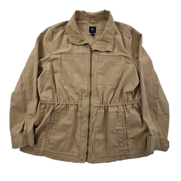 GAP Other - Gap Utility Chore Jacket Men's XXL Safari Khaki Elastic Y2K 4 Pockets EUC